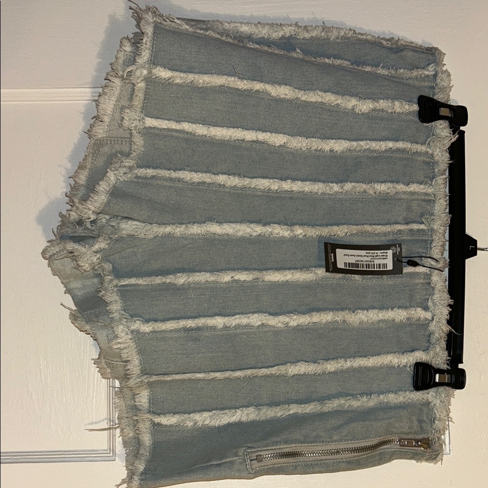Warehouse Blue Denim Seam Detail Shorts